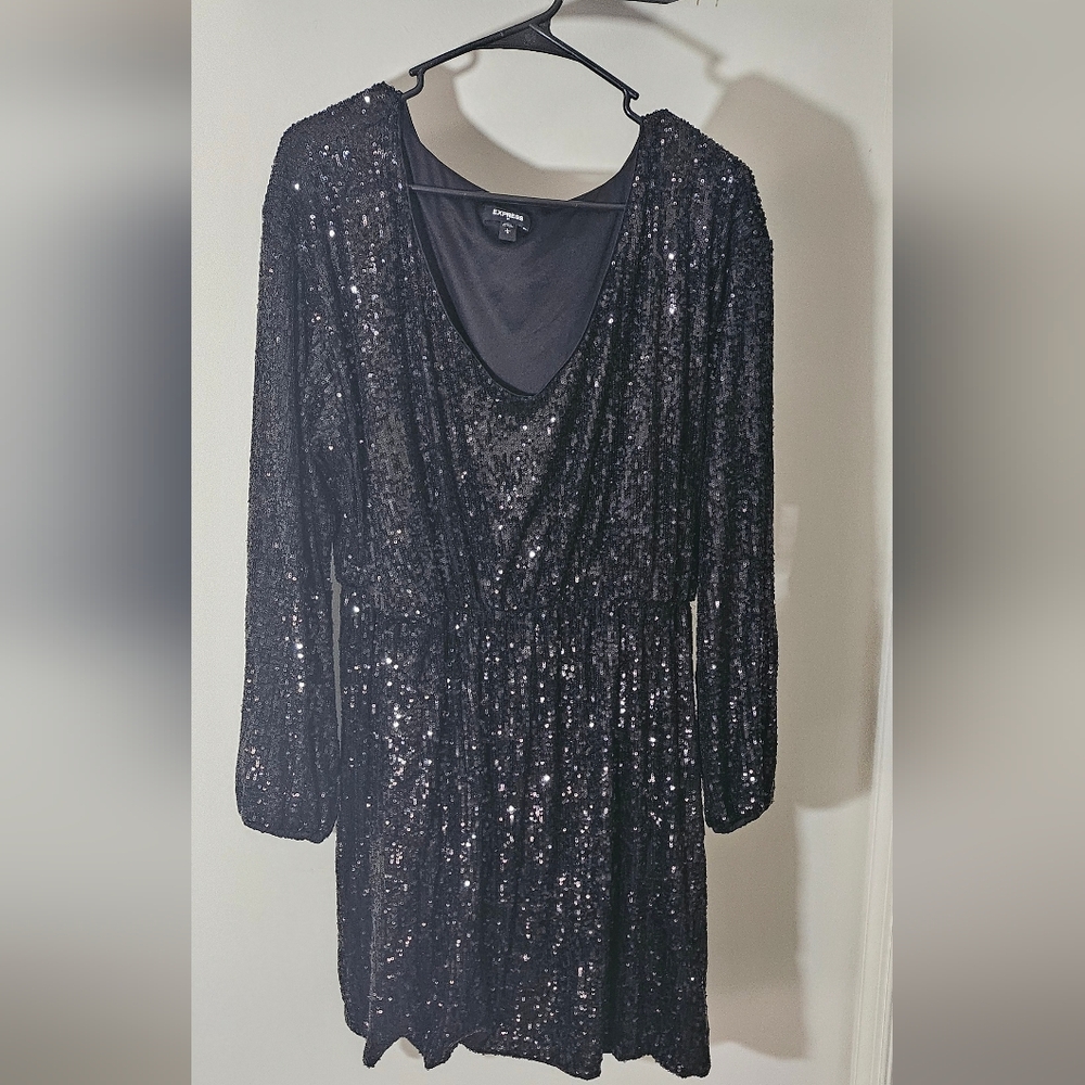 Black Sequin Dress